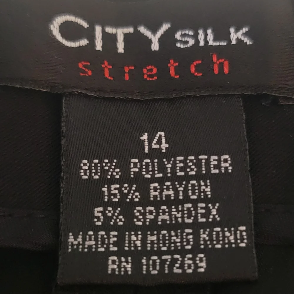 City Silk Black A-Line Women's Skirt